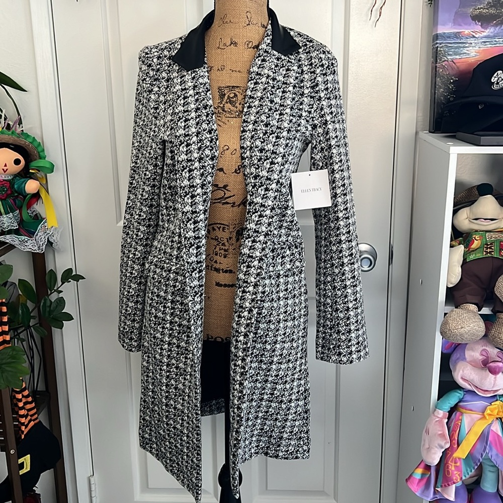 Ellen Tracy Jacquard Topper Jacket🖤🖤🖤 - Picture 3 of 6